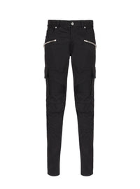 Pantalon cargo en coton effilé - Noir