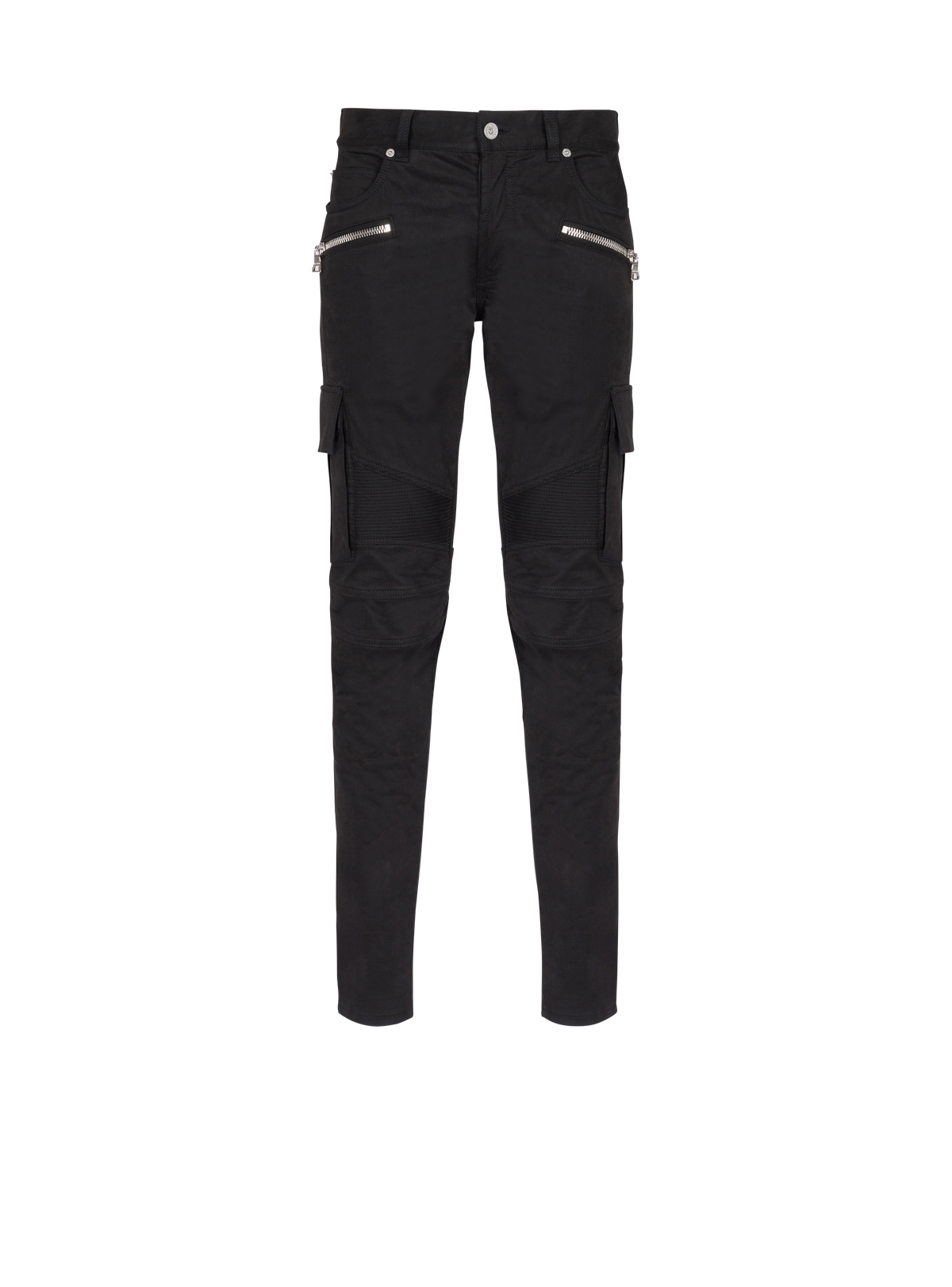 Pantalon cargo en coton effilé - Noir