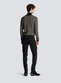 Pantalon cargo en coton effilé - Noir