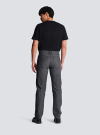 Jean en denim jacquard monogramme - Noir Délavé