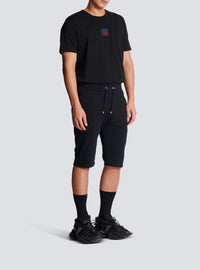 Flocked Bermuda shorts - Black & White