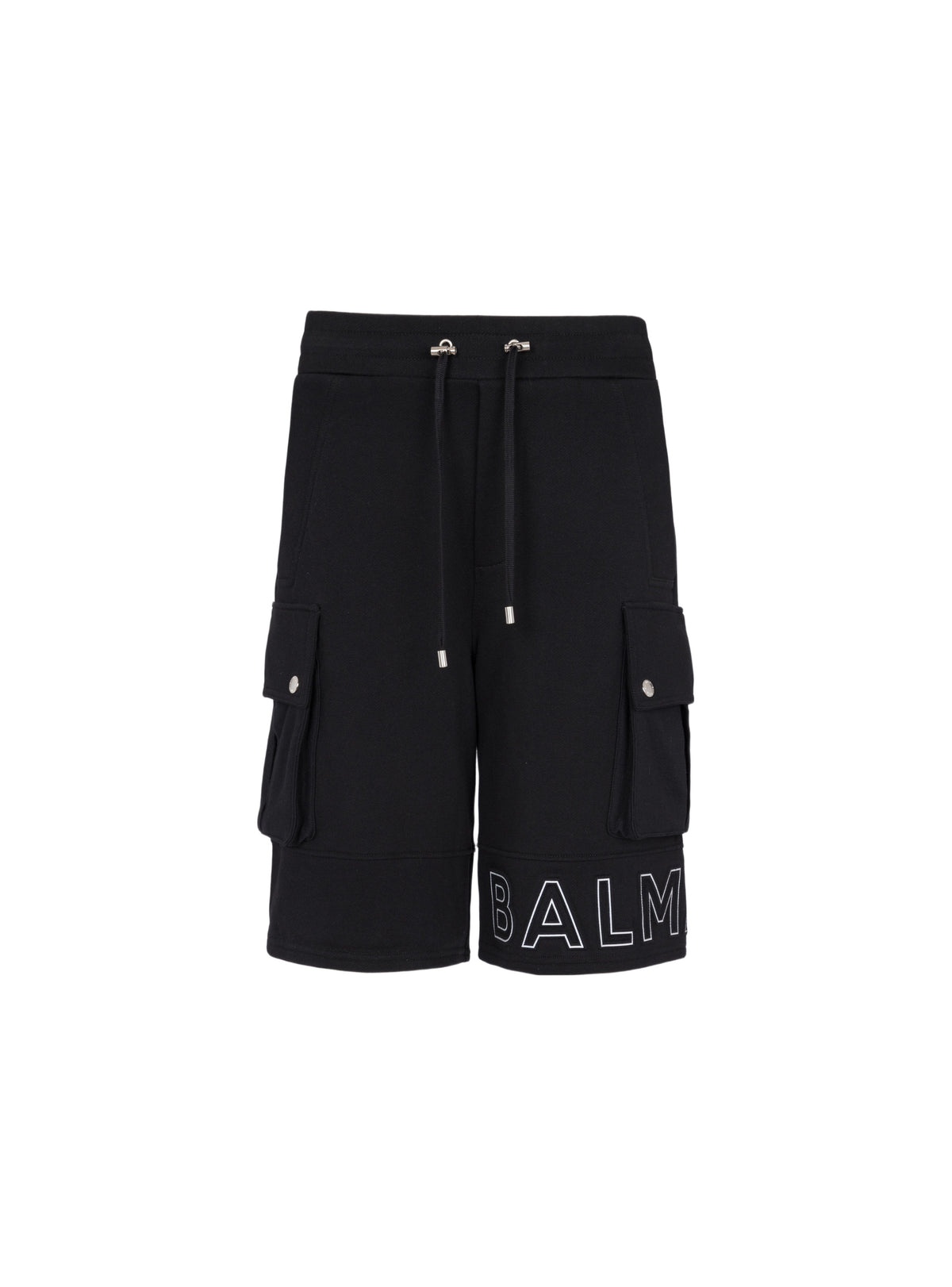 Embossed logo cargo shorts - Black