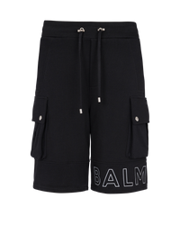 Short cargo à logo embossé - Noir