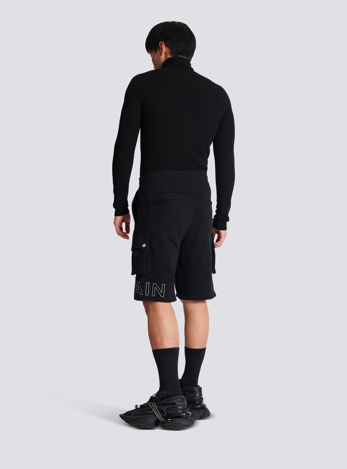 Short cargo à logo embossé - Noir