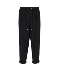Pantalon élastique ceinturé - Noir