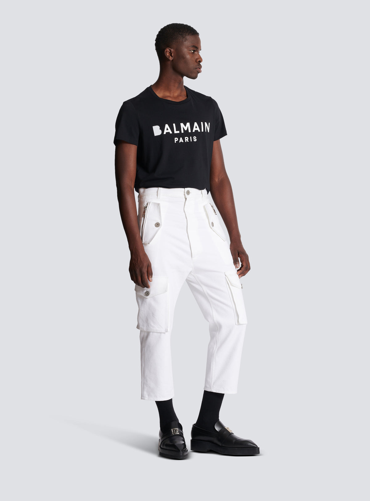 Pantalon cargo - Blanc