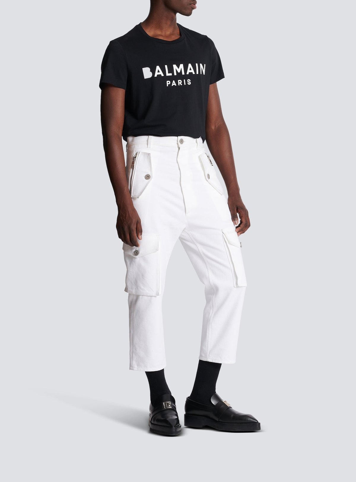 Pantalon cargo - Blanc