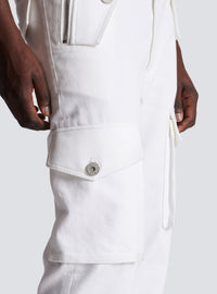 Pantalon cargo - Blanc