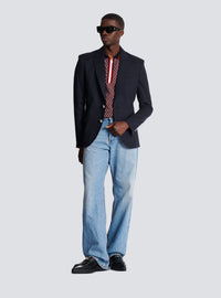 Veste 2 boutons en laine - Marine