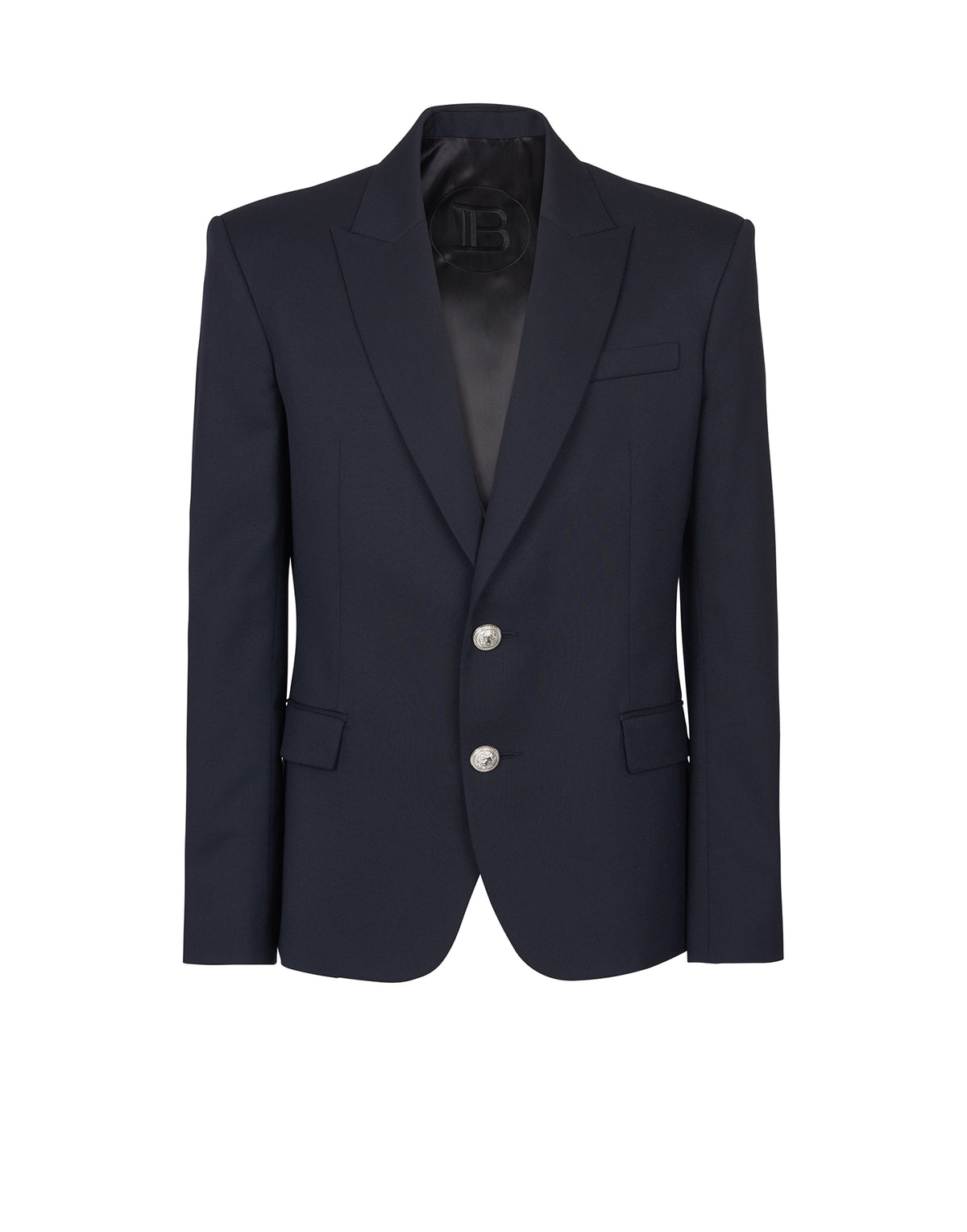 Veste 2 boutons en laine - Marine