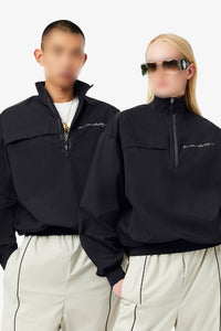Blouson coupe-vent zippé - Noir