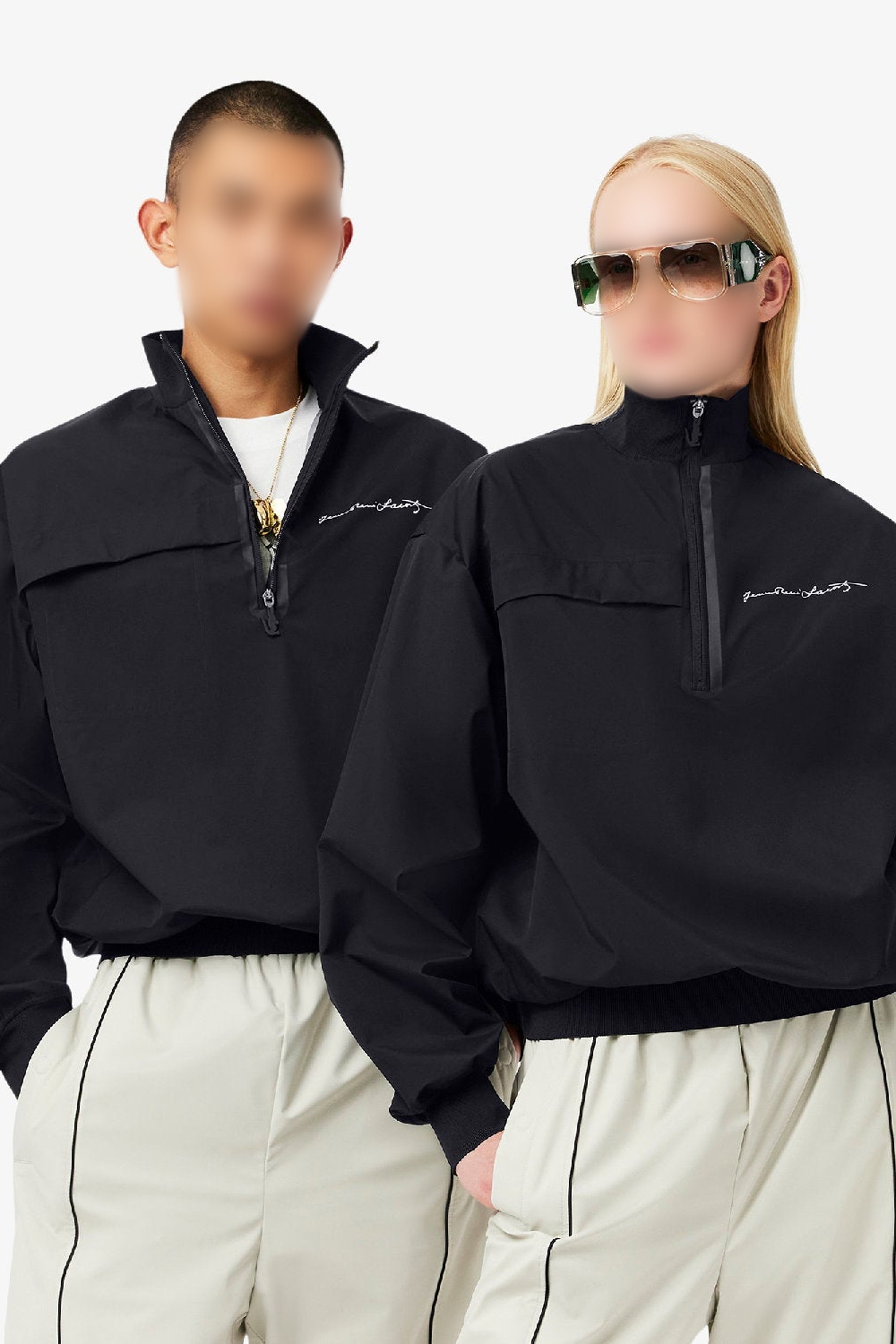 Blouson coupe-vent zippé - Noir