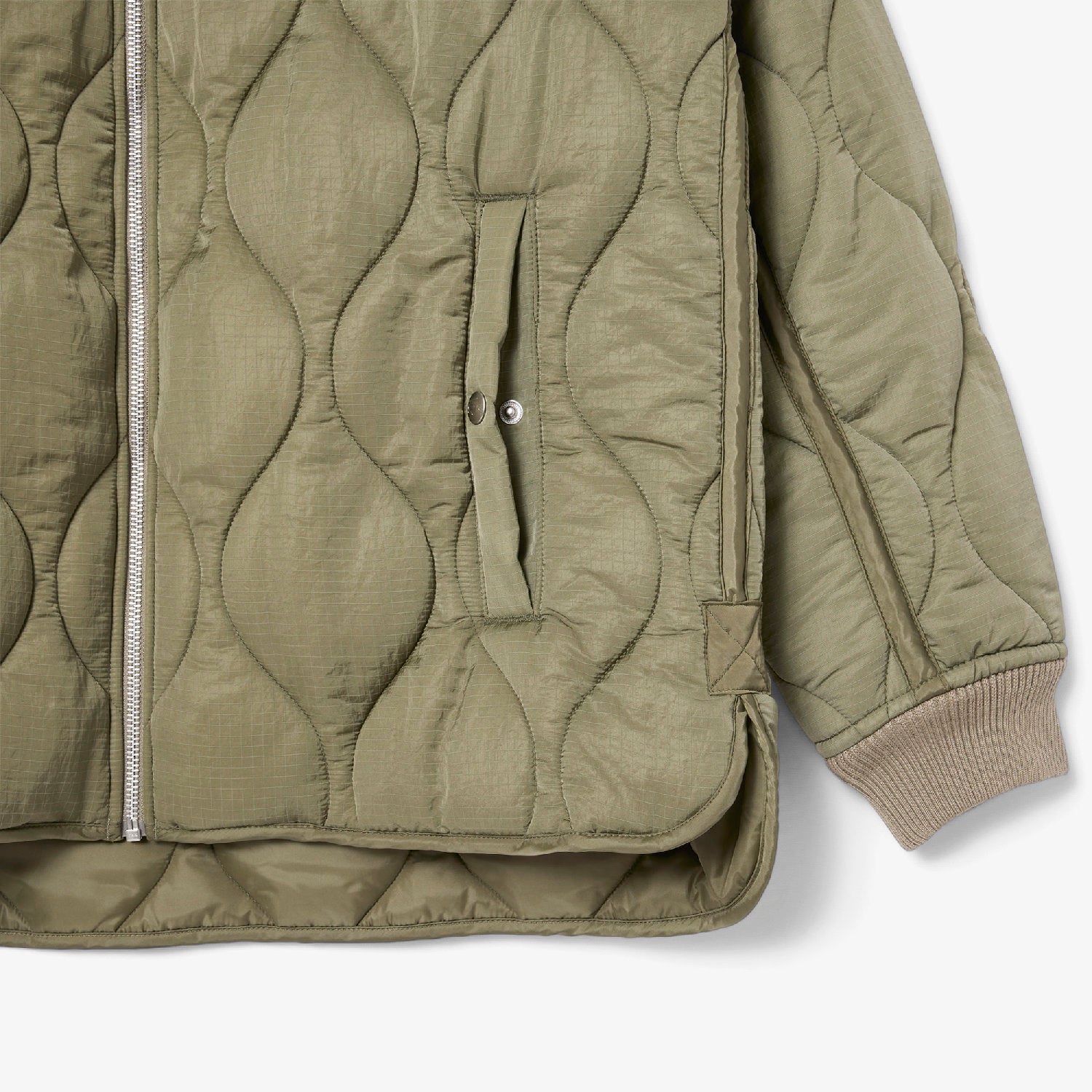 Veste bomber déperlante avec logo - Kaki