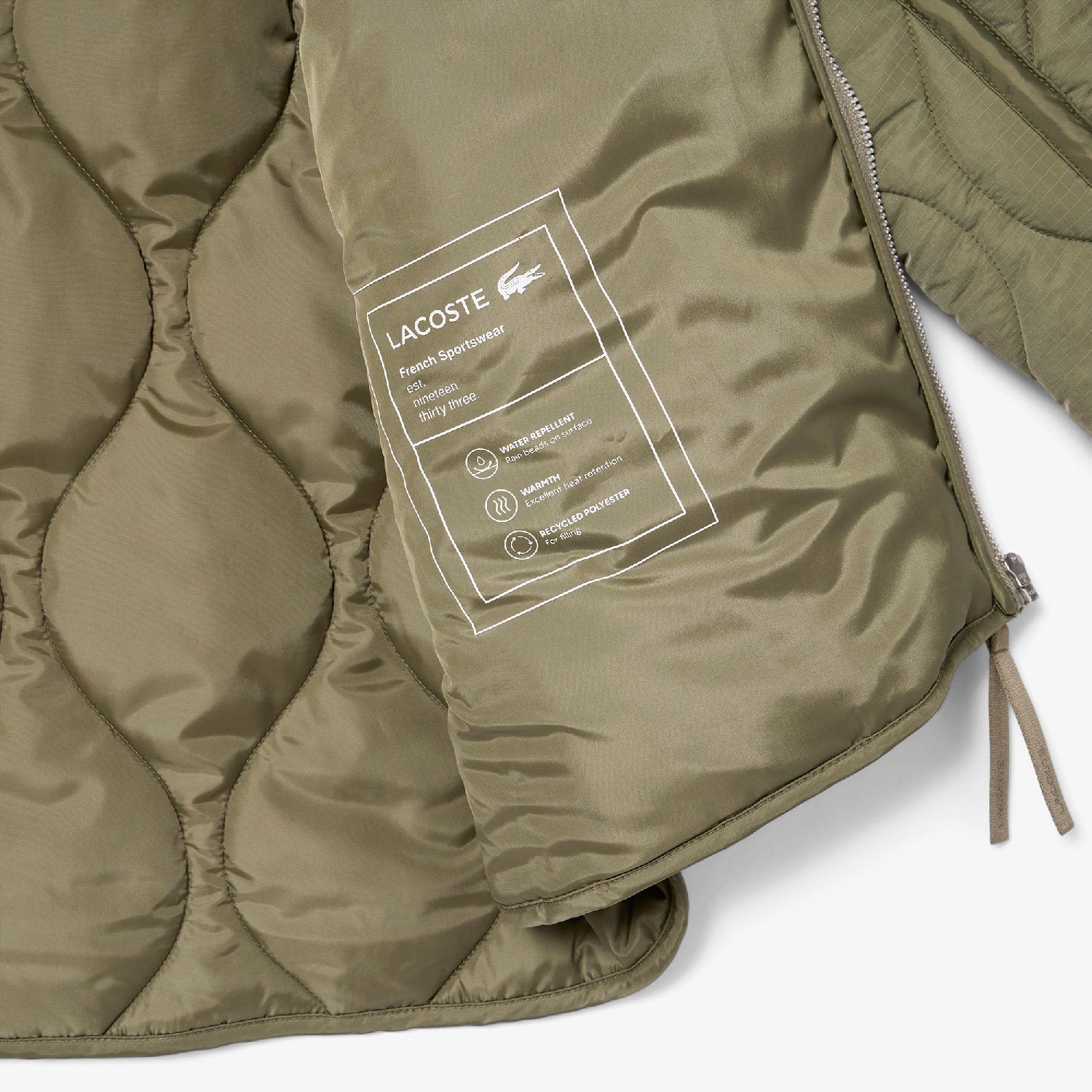 Veste bomber déperlante avec logo - Kaki