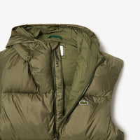 Water-repellent short sleeveless down jacket - Khaki