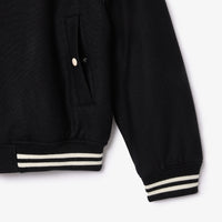 Veste bomber Varsity en laine - Noir