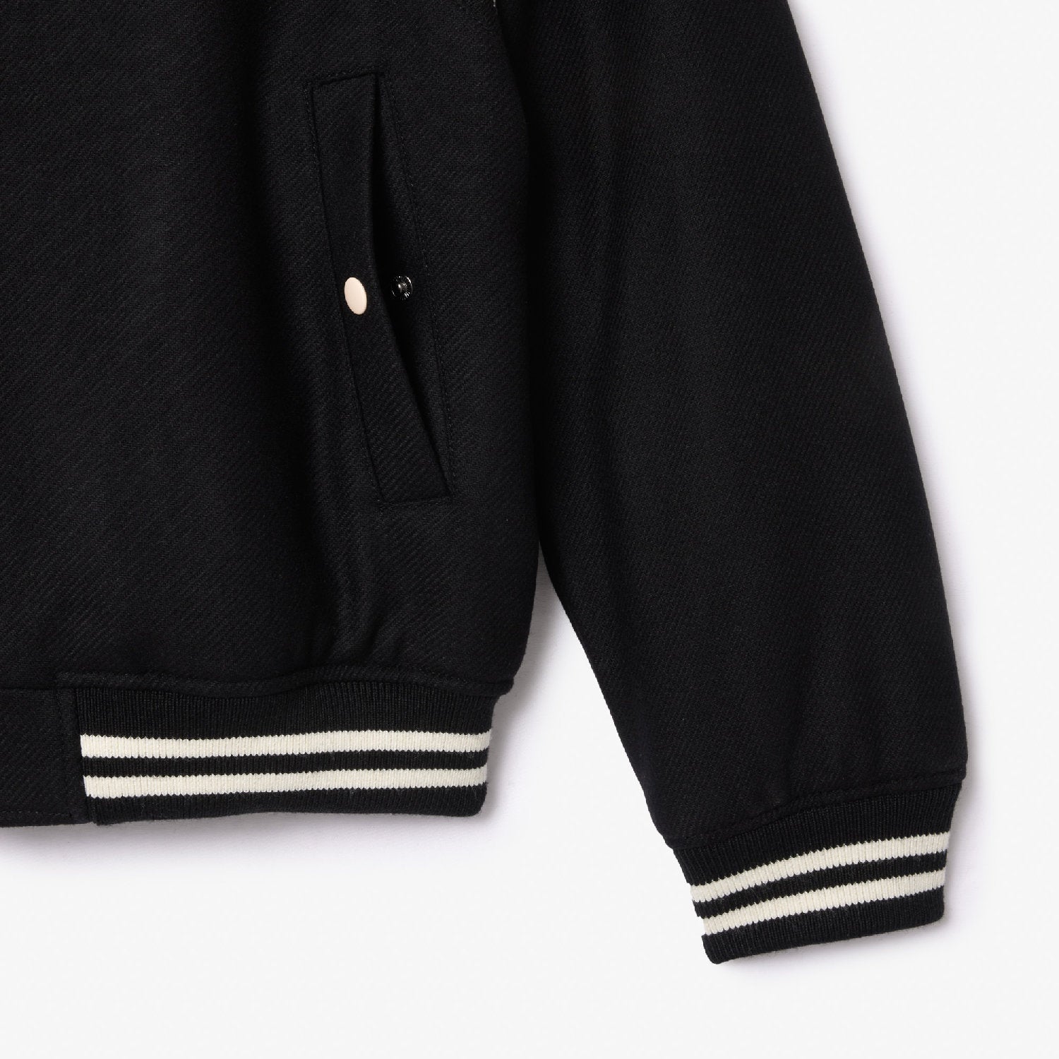 Veste bomber Varsity en laine - Noir