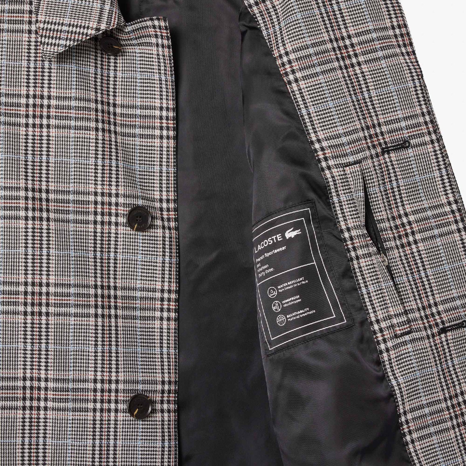 Manteau déperlant à carreaux - Hammam & Multicolor