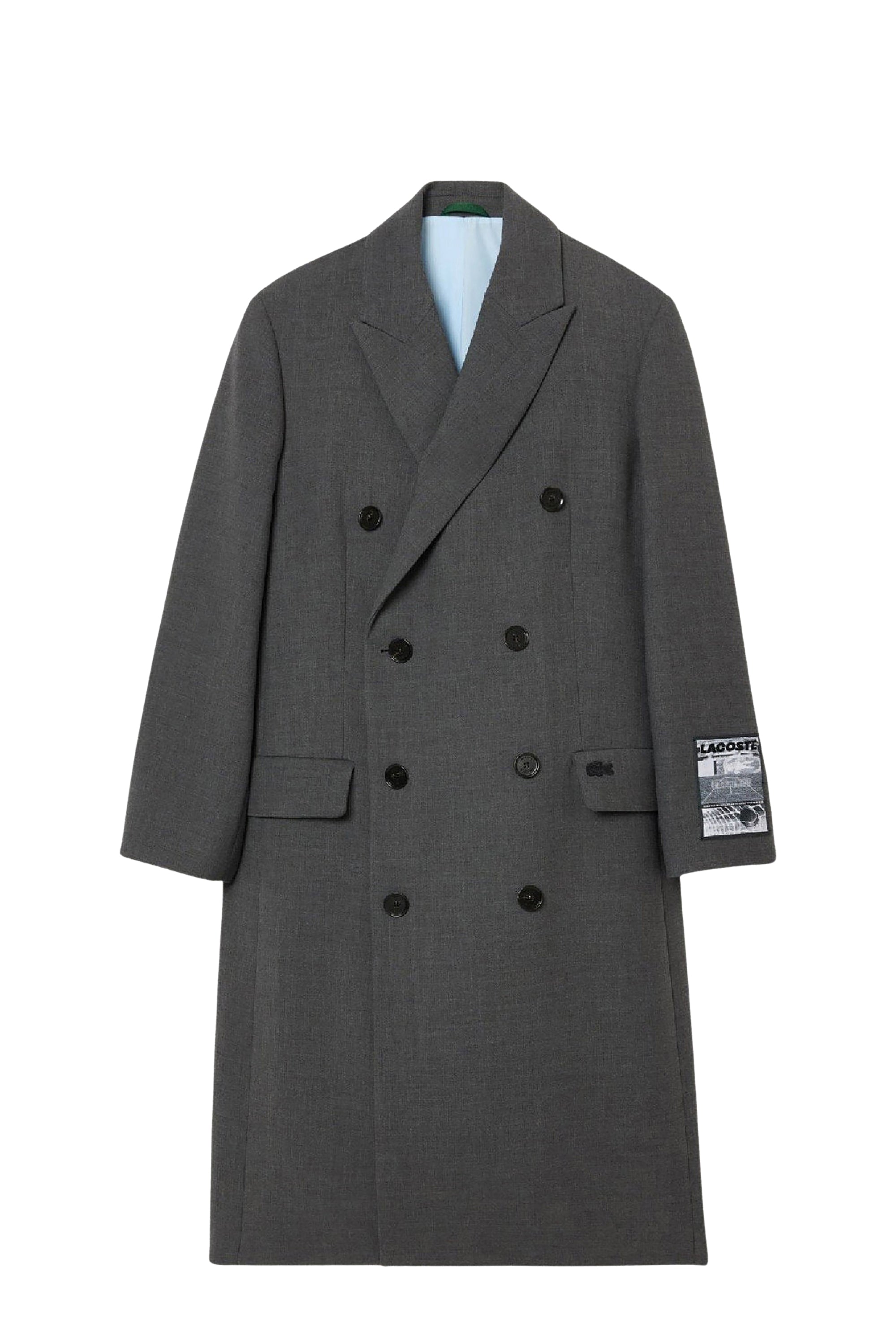 Manteau long en laine mélangée - Bitume Chiné