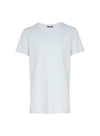 T-shirt à manches courtes brodé - Bleu Pâle & Blanc