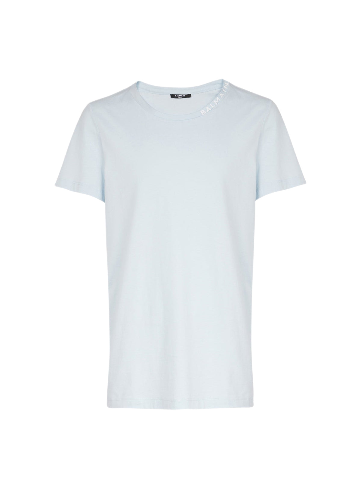 T-shirt à manches courtes brodé - Bleu Pâle & Blanc
