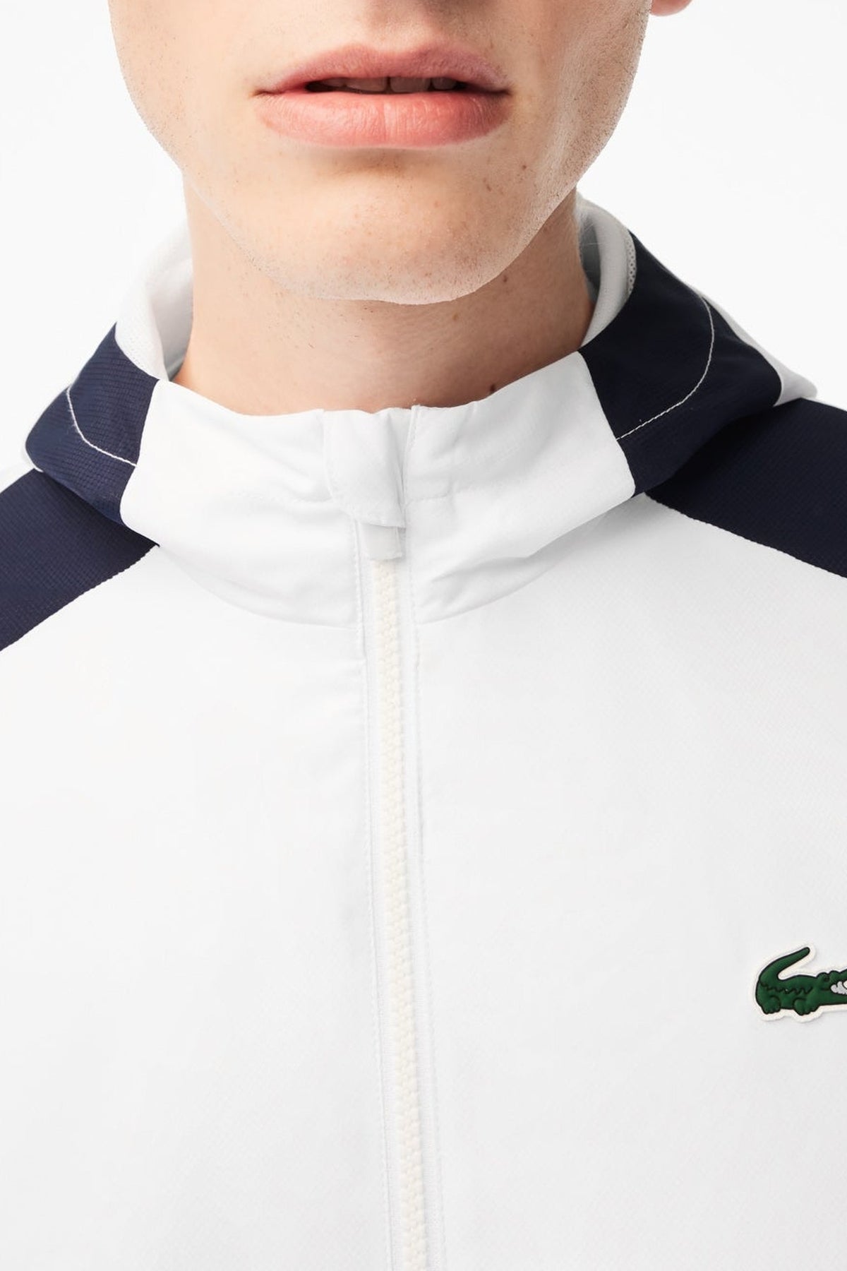 Veste à capuche Tennis - Blanc & Marine