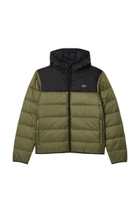 Water-repellent quilted jacket - Khaki & Black