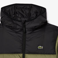 Water-repellent quilted jacket - Khaki & Black