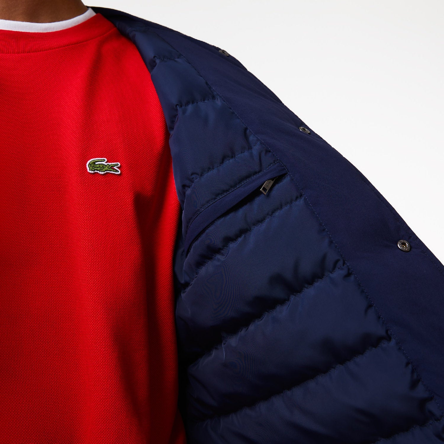 Blouson zippé avec logo - Marine
