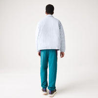 Zipped jacket with logo - Silver Chiné