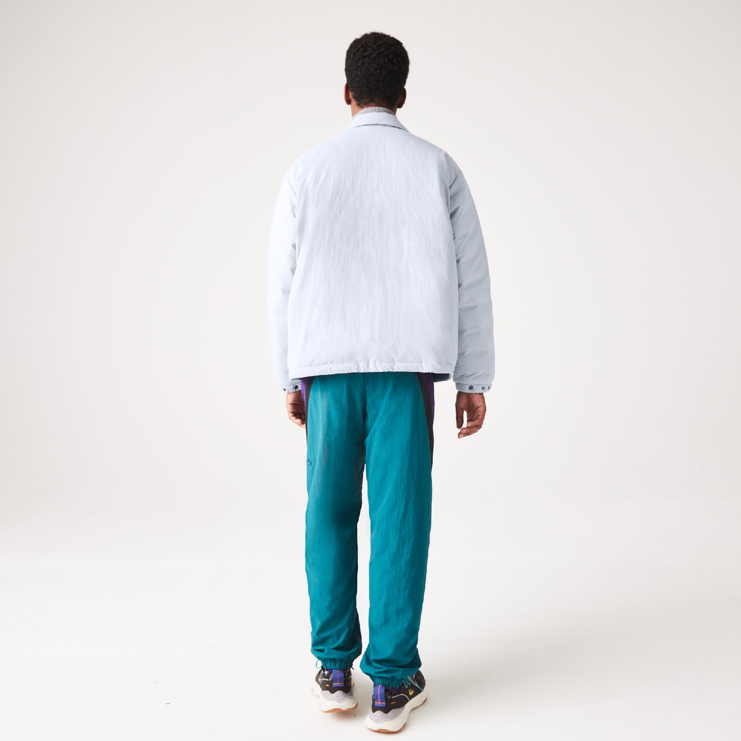 Zipped jacket with logo - Silver Chiné