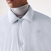 Zipped jacket with logo - Silver Chiné