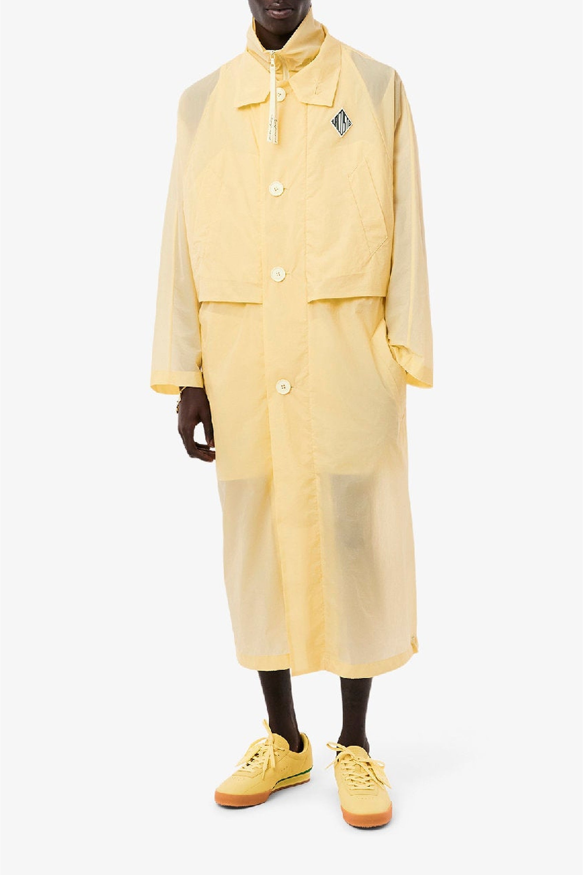 Parka longue boutonnée - Poudre