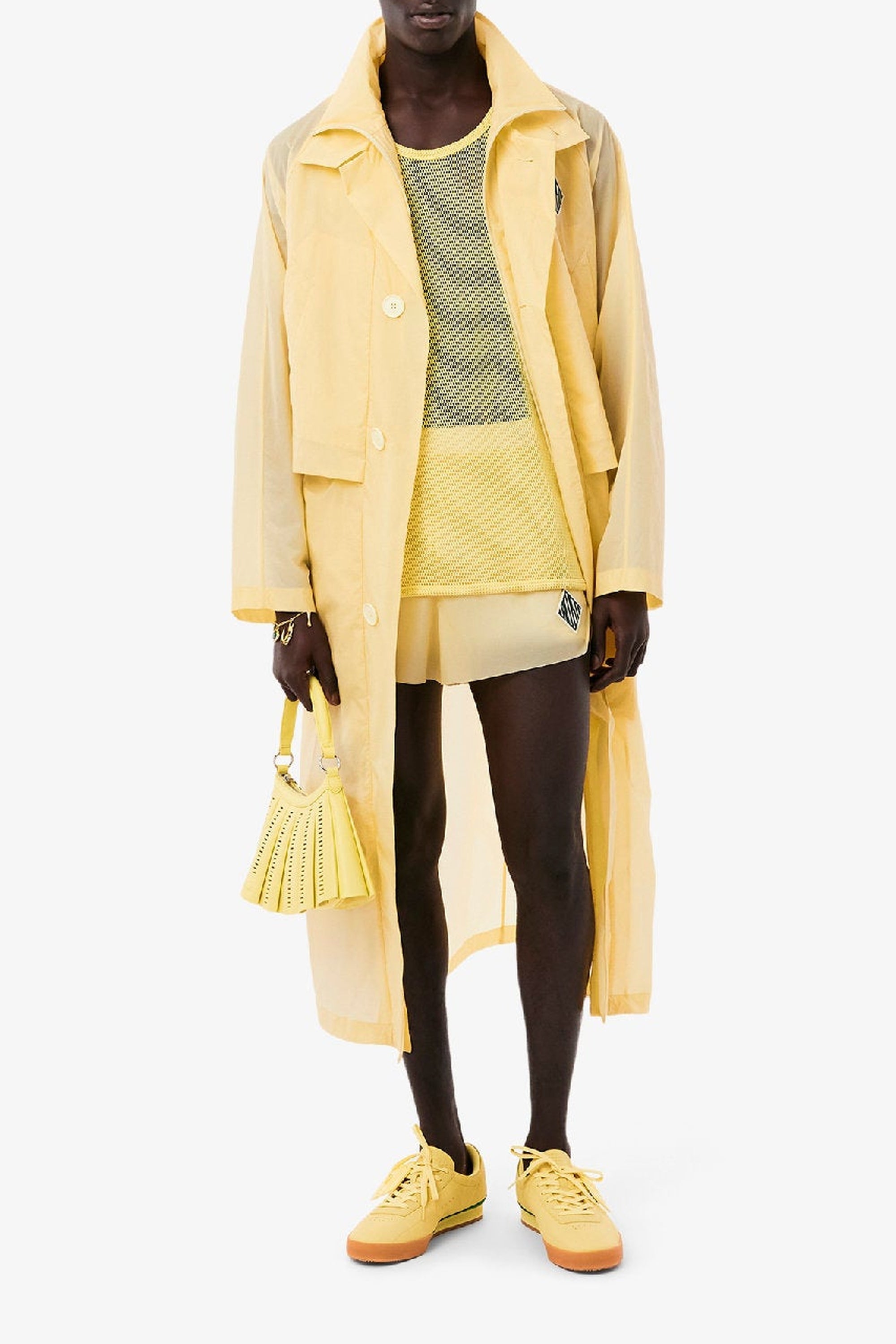 Parka longue boutonnée - Poudre