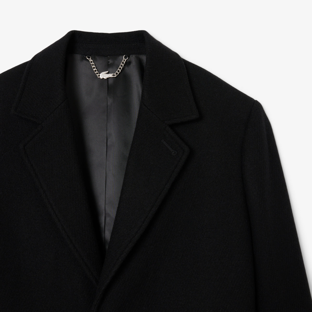 Manteau Chesterfield en laine - Noir