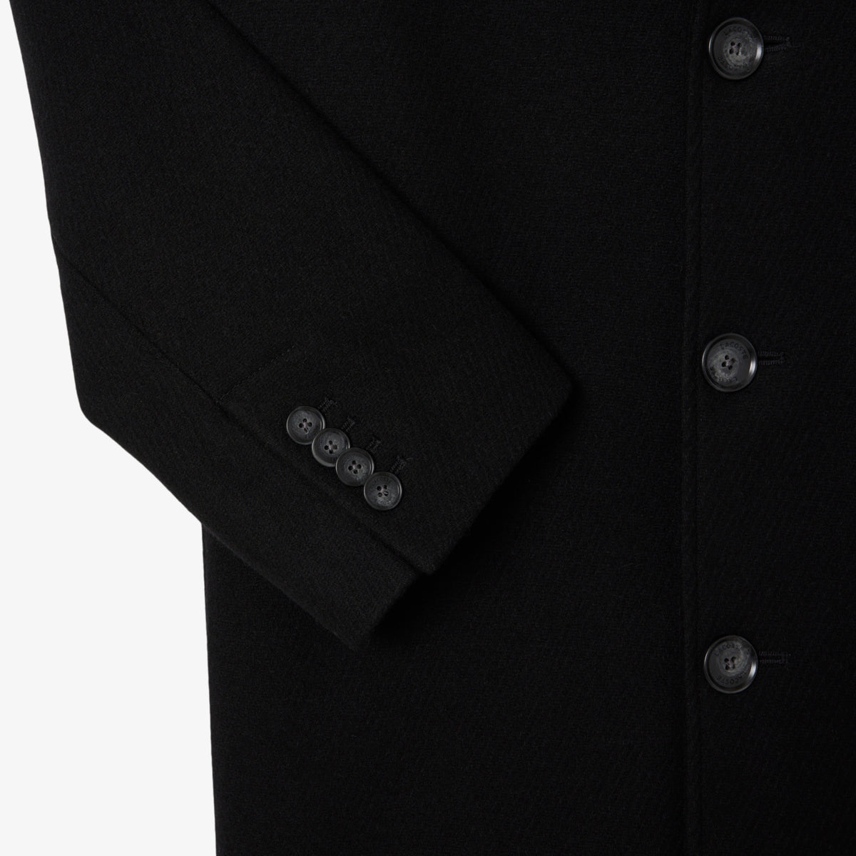 Manteau Chesterfield en laine - Noir
