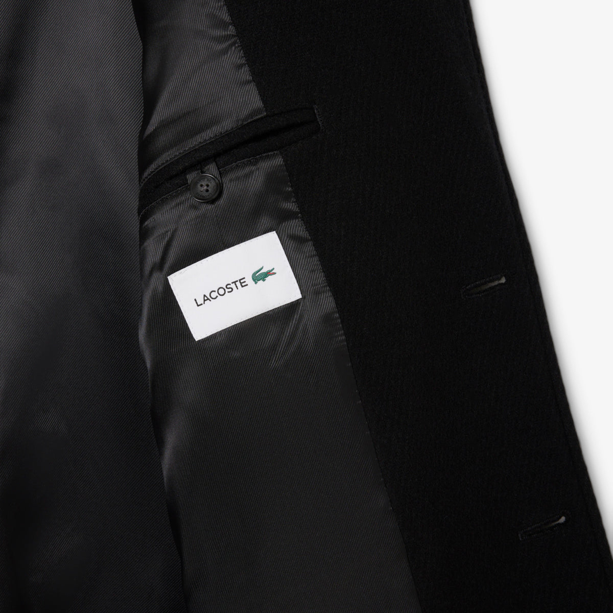 Manteau Chesterfield en laine - Noir