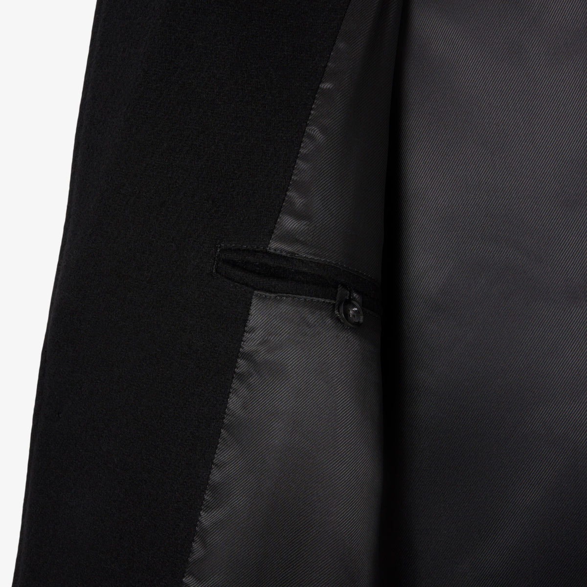 Manteau Chesterfield en laine - Noir