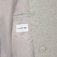 Manteau croisé en laine - Gris Chiné