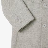 Manteau croisé en laine - Gris Chiné