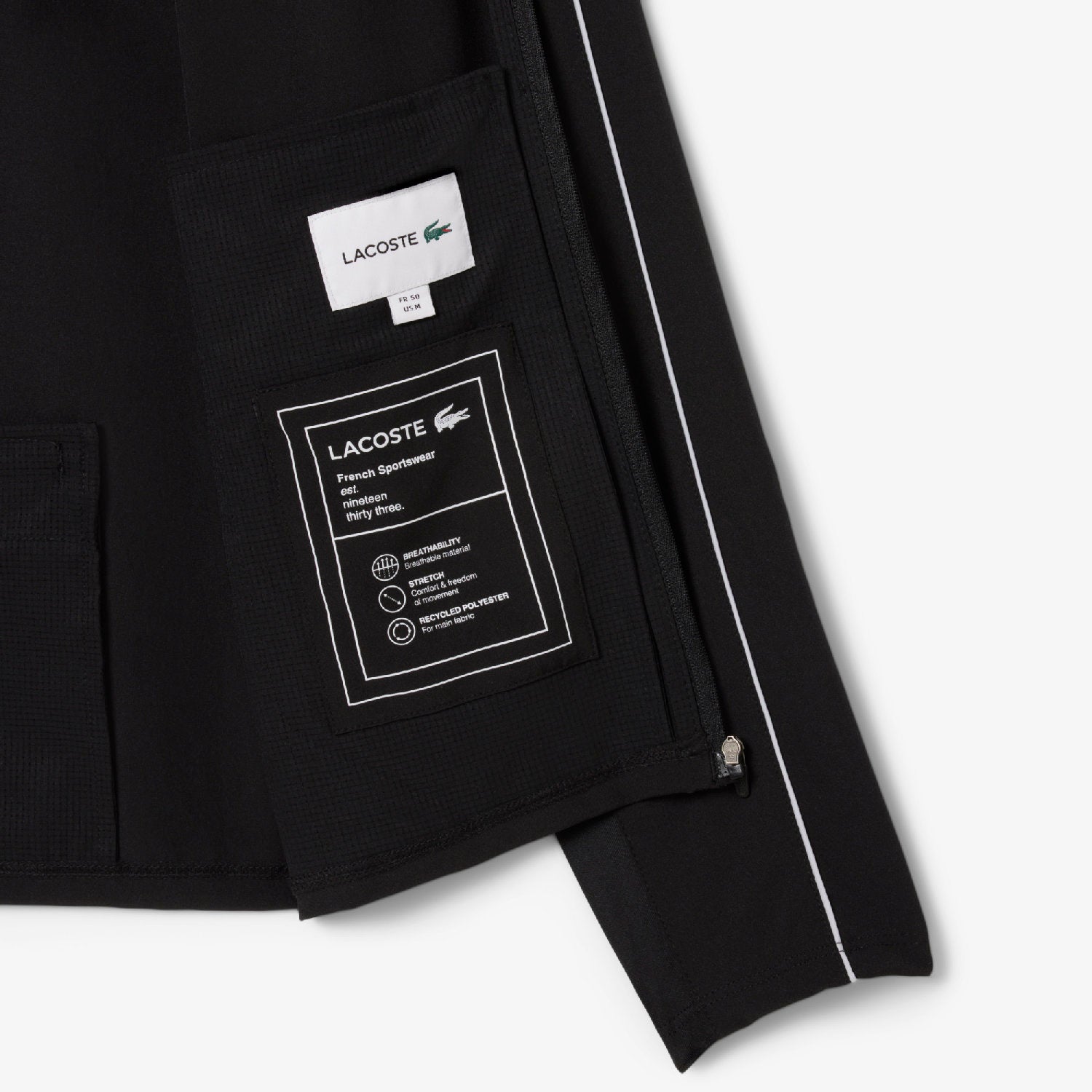 Gilet de survêtement à liseré - Noir