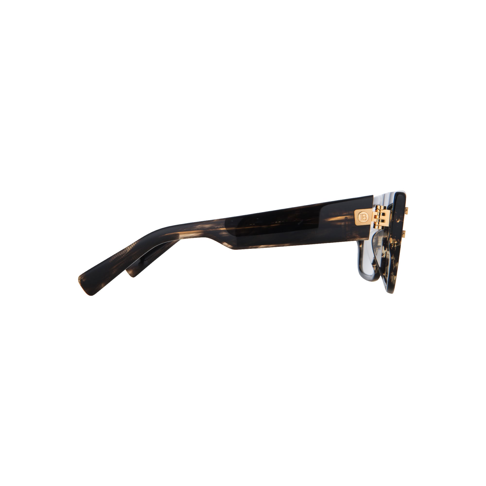 Lunettes de vue mixtes B III à plaquettes - Brown & Gold