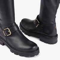 Bottines Biker mi-hautes - Black