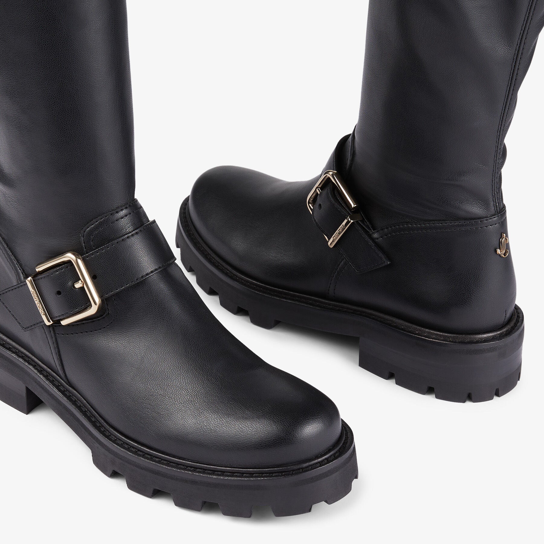 Bottines Biker mi-hautes - Black