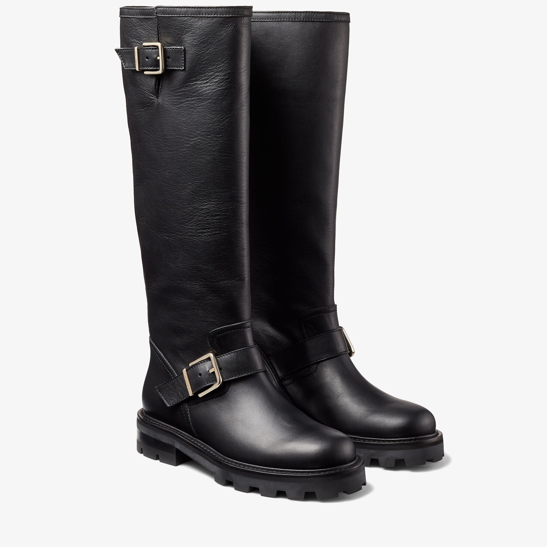 Bottes Biker en cuir - Black