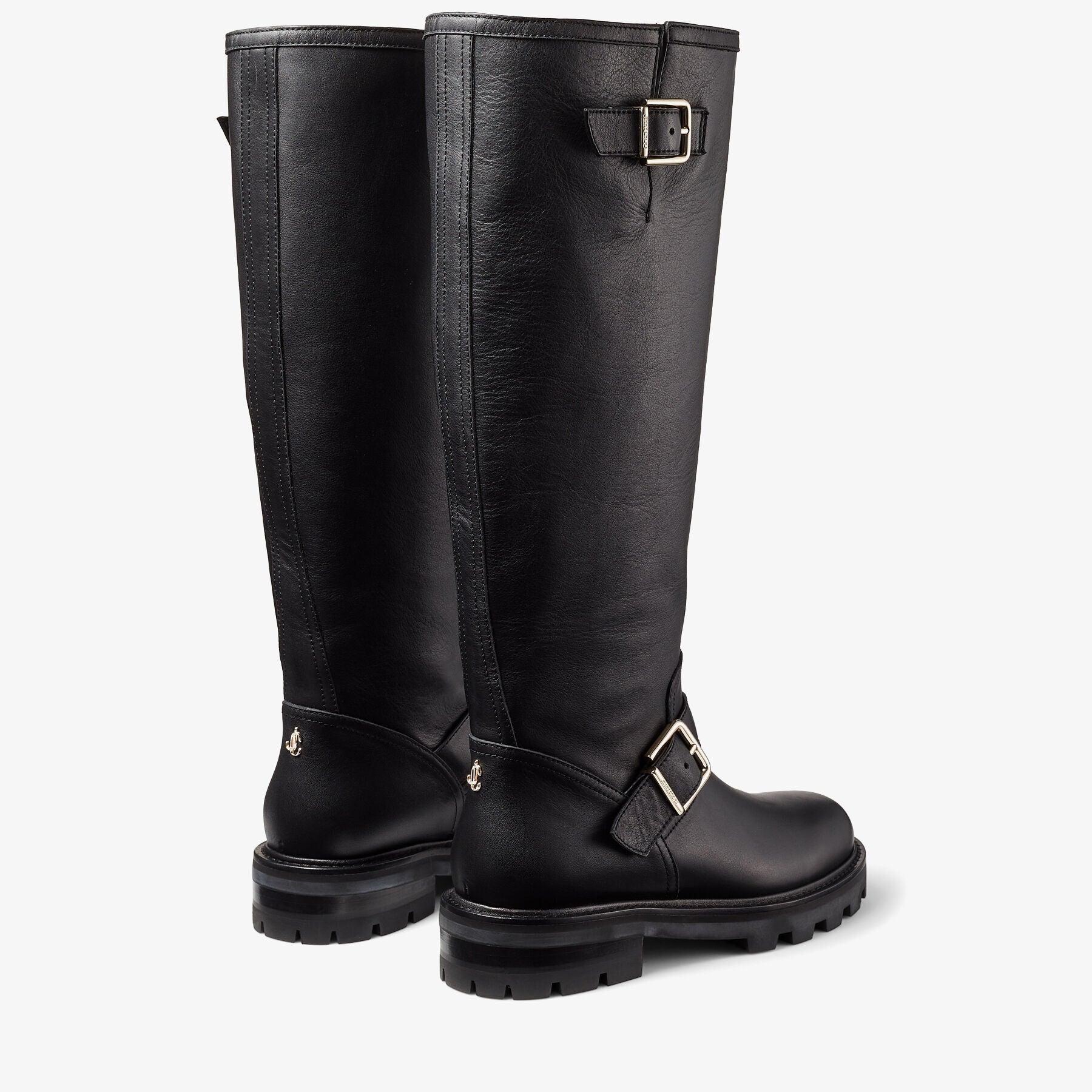 Bottes Biker en cuir - Black
