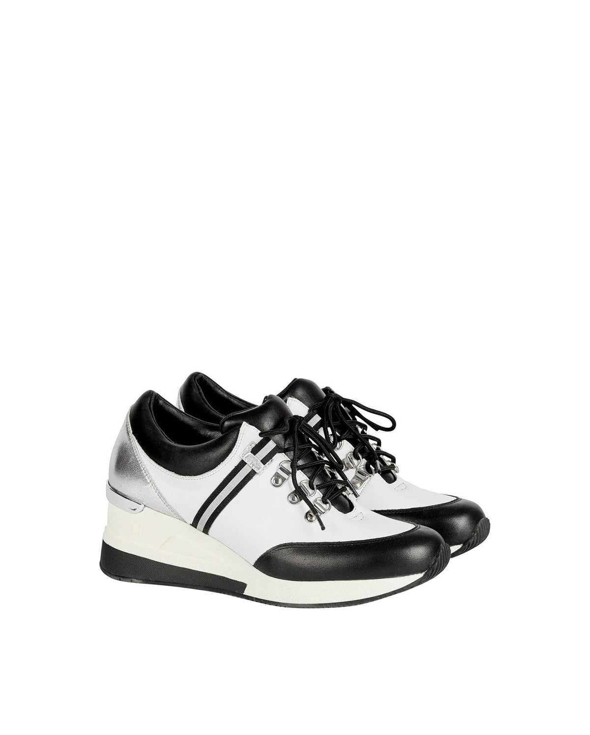 Sneakers Bill-Bw à plateforme en cuir - Black & White
