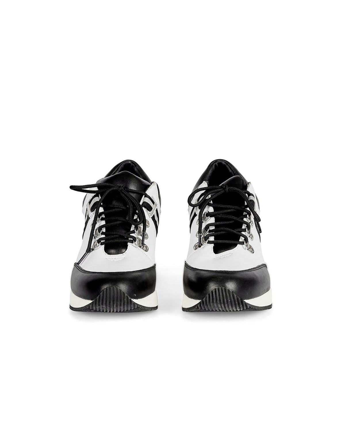 Sneakers Bill-Bw à plateforme en cuir - Black & White