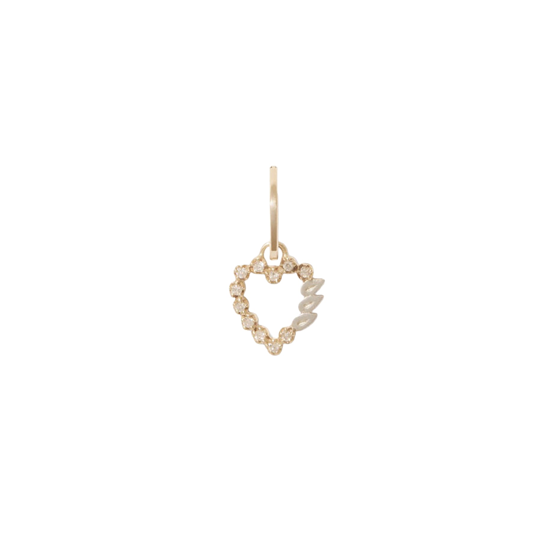 Mono boucle d'oreille Billie en or jaune sertie de diamant - Diamant