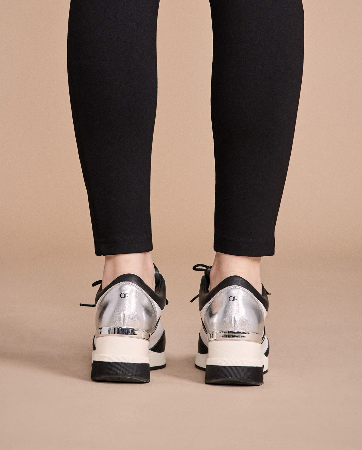 Sneakers Bill-Bw à plateforme en cuir - Black & White